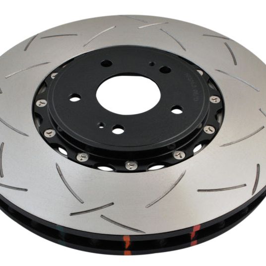 DBA 08+ EVO X Front Slotted 5000 Series 2 Piece Rotor Assembled w/ Black Hat-tuningsupply.com