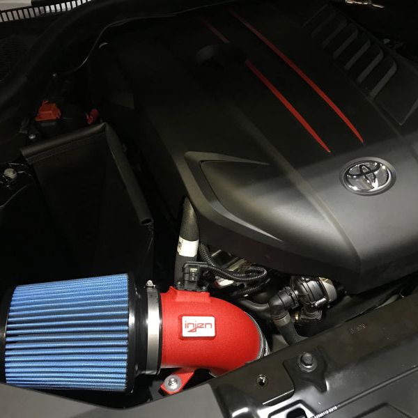 Injen 2020 Toyota Supra L6-3.0L Turbo (A90) SP Cold Air Intake System - Wrinkle Red-tuningsupply.com