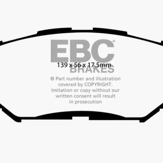 EBC 10-12 Lexus HS250h 2.4 Hybrid Redstuff Front Brake Pads-tuningsupply.com