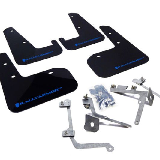 Rally Armor 11-14 Subaru WRX/STI (Sedan Only) Black UR Mud Flap w/Blue Logo-tuningsupply.com