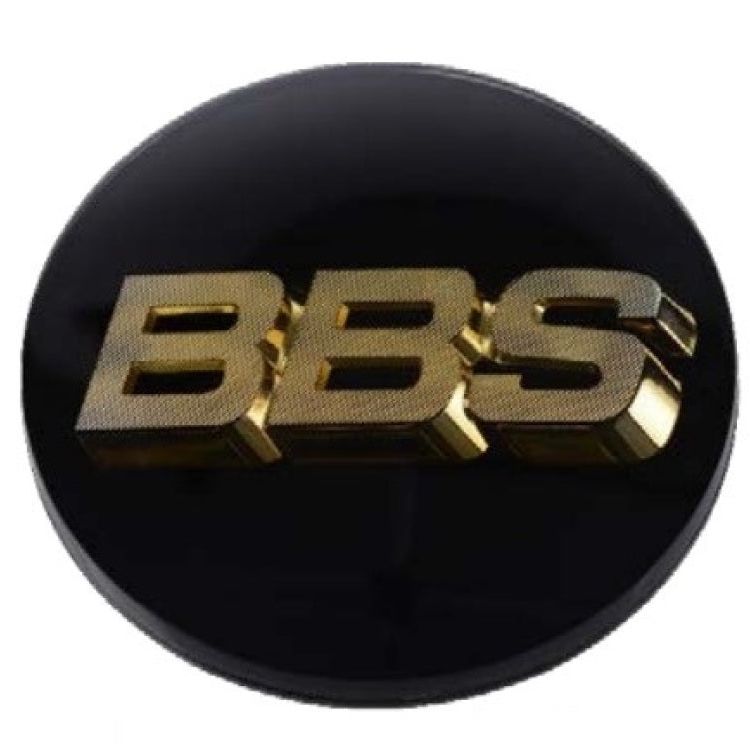 BBS Center Cap 70.6mm Black/Gold (4-tab) (56.24.120)-tuningsupply.com