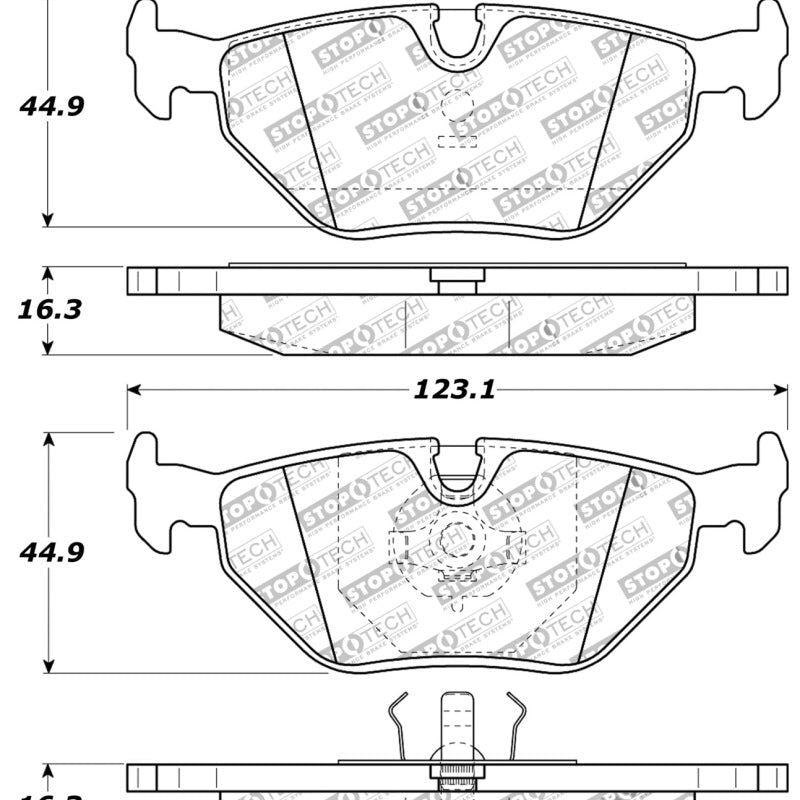 StopTech Performance 87-99 BMW M3 / 89-93 M5 / 98-02 Z3 Rear Street Performance Brake Pads-Brake Pads - Performance-Stoptech-STO309.03960-SMINKpower Performance Parts