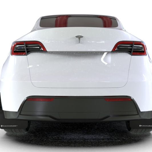 Rally Armor 20-22 Tesla Model Y Black Mud Flap - Metallic Black Logo - SMINKpower Performance Parts RALMF72-UR-BLK/MBK Rally Armor