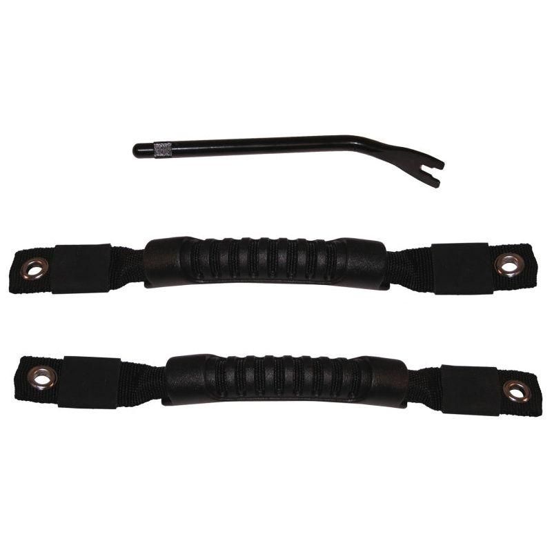 Rugged Ridge Door Pull Straps Black 97-06 Jeep Wrangler - SMINKpower Performance Parts RUG11826.01 Rugged Ridge