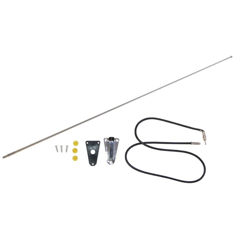 Omix Chrome Antenna Kit 76-95 Jeep CJ & Wrangler-Antennas-OMIX-OMI17214.01-SMINKpower Performance Parts