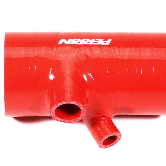 Perrin 2022+ Subaru WRX Red 3in Turbo Inlet Hose w/ Nozzle (Short)-tuningsupply.com