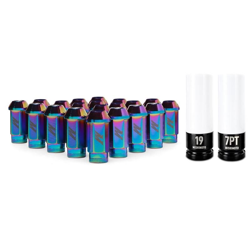 Mishimoto Aluminum Locking Lug Nuts M12x1.5 20pc Set Neo Chrome-tuningsupply.com