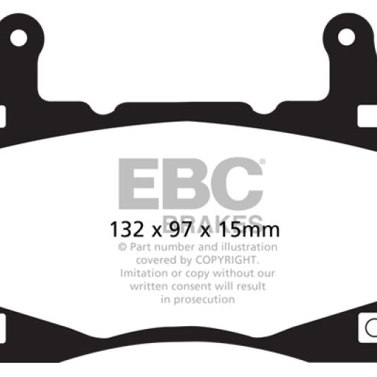 EBC 11-15 Chevrolet Camaro (5th Gen) 6.2 Redstuff Front Brake Pads-tuningsupply.com