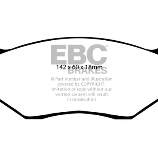 EBC 80-83 Chrysler Cordoba 3.7 Yellowstuff Front Brake Pads-tuningsupply.com