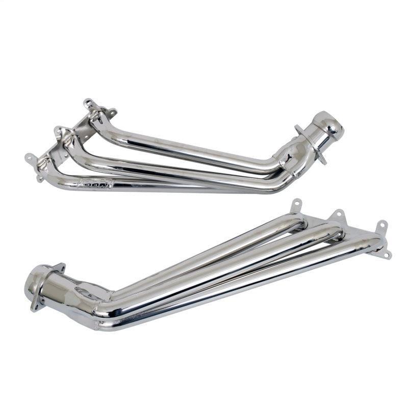 BBK 10-11 Camaro V6 Long Tube Exhaust Headers With Converters - 1-5/8 Chrome-tuningsupply.com