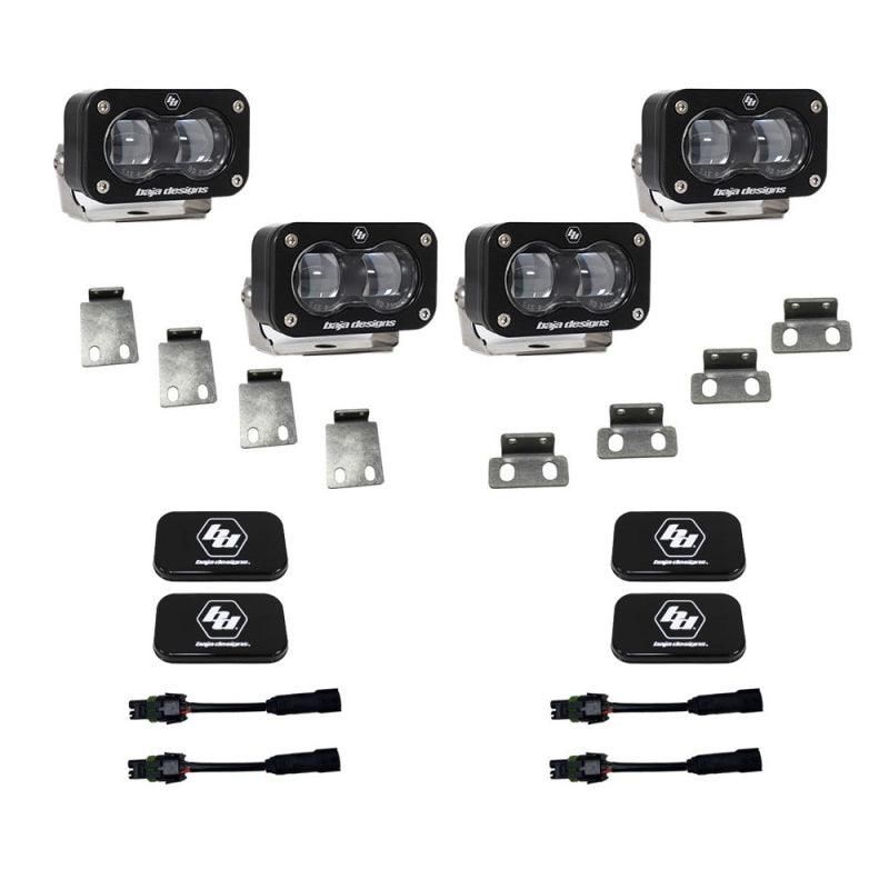 Baja Designs 21-22 Ford F-150 Raptor S2 SAE Dual Fog Pocket Light Kit - Clear-tuningsupply.com