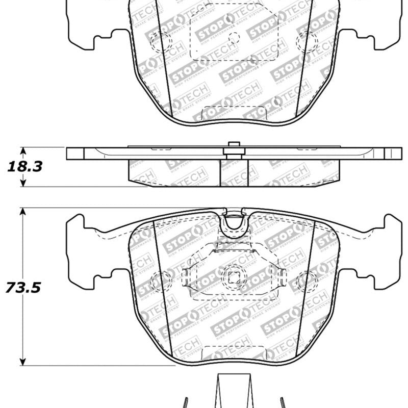 StopTech Performance 00-04 BMW M5 E39 / 00-06 X5 / 03-05 Range Rover HSE Front Brake Pads-Brake Pads - Performance-Stoptech-STO309.06810-SMINKpower Performance Parts