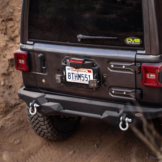 DV8 Offroad 18-22 Jeep Wrangler JL Spare Tire Delete Kit w/Light Mounts-tuningsupply.com