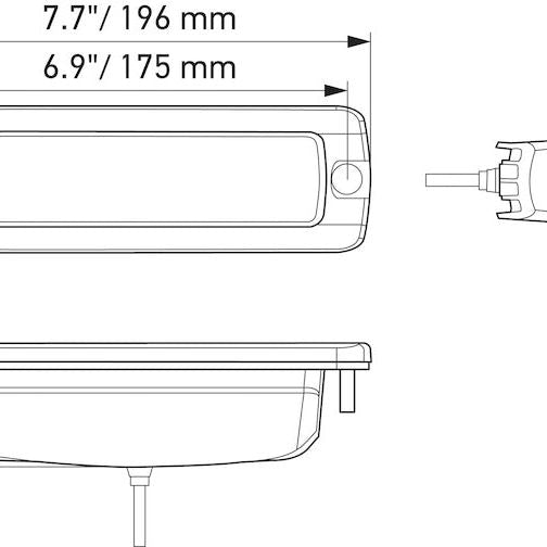 Hella Universal Black Magic 6 L.E.D. Flush Mount Mini Light Bar - Flood Beam-tuningsupply.com