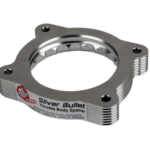 aFe 02-09 Chevrolet Trailblazer/ 02-09 GMC Envoy L6 4.2L Silver Bullet Throttle Body Spacer - Silver-tuningsupply.com