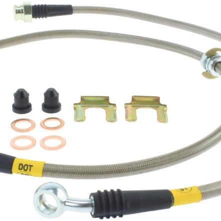 StopTech 93-01 Impreza Stainless Steel Rear Brake Lines-Brake Line Kits-Stoptech-STO950.47503-SMINKpower Performance Parts