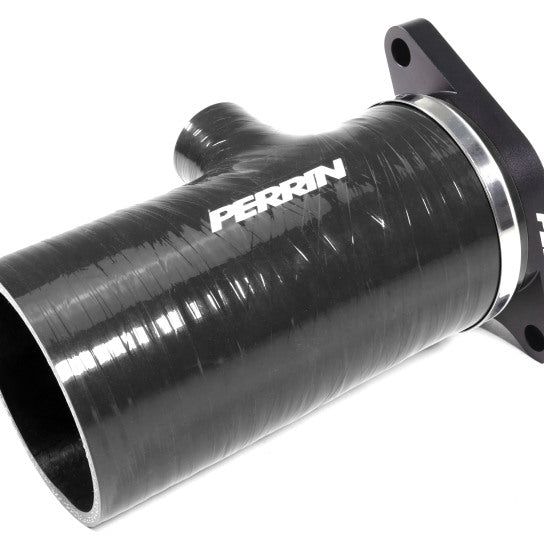 Perrin 2022+ Subaru WRX Black 3in Turbo Inlet Hose w/ Nozzle (Short)-tuningsupply.com