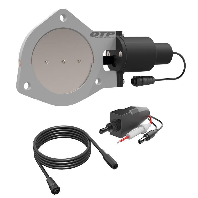 QTP 4in Bolt-On QTEC Electric Cutout Valve - Single-Exhaust Cutouts-QTP-QTPQTEC40-SMINKpower Performance Parts