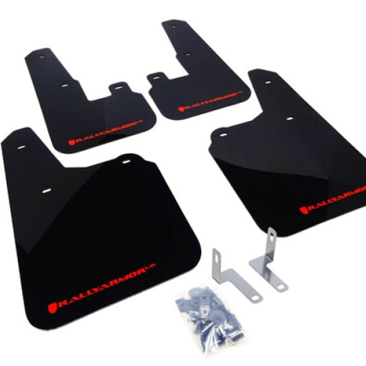 Rally Armor 10-14 Subaru Outback Black UR Mud Flap w/ Red Logo-tuningsupply.com