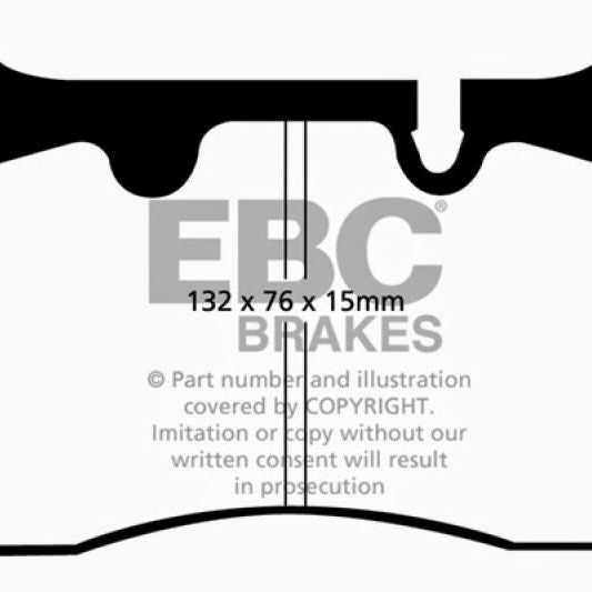 EBC 04-12 Aston Martin DB9 5.9 Redstuff Front Brake Pads-tuningsupply.com