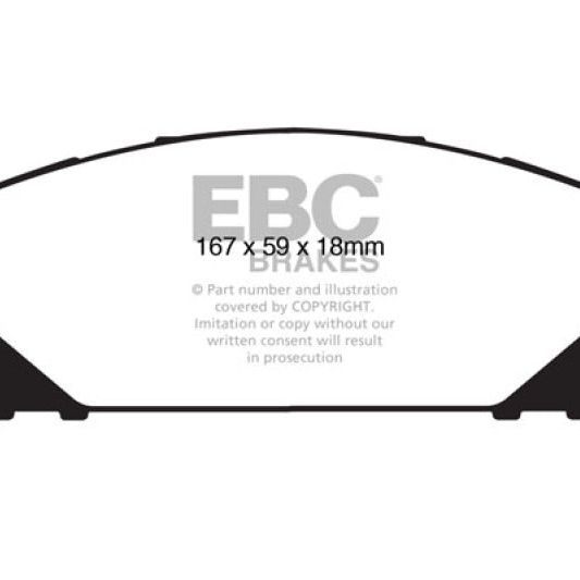 EBC 10+ Lexus RX350 3.5 (Japan) Extra Duty Front Brake Pads-tuningsupply.com