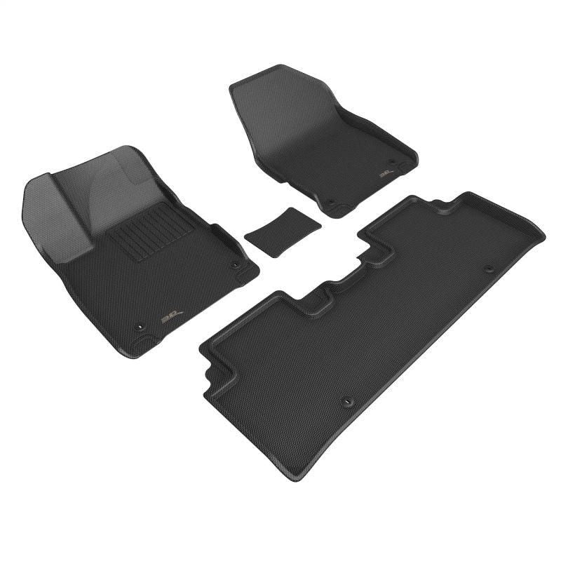 3D MAXpider 2022 Kia EV6 Kagu 1st & 2nd Row Floormat - Black-tuningsupply.com