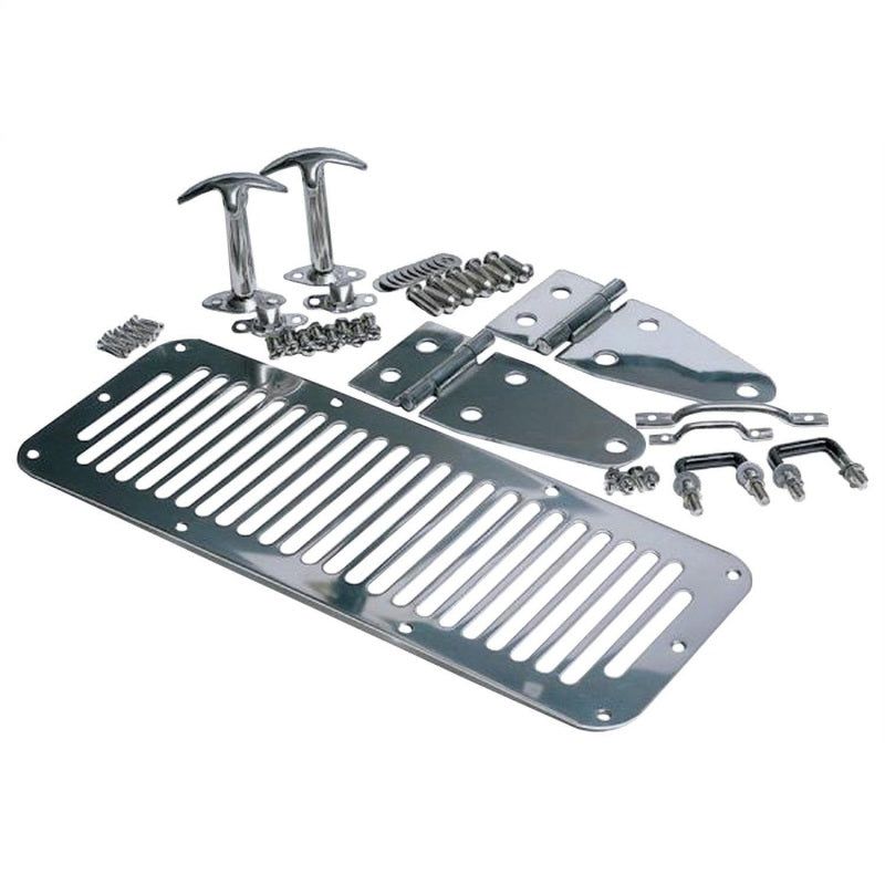 Rampage 1978-1983 Jeep CJ5 Hood Set - Stainless-Hood Vents-Rampage-RAM7499-SMINKpower Performance Parts