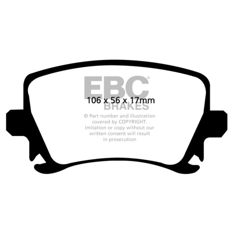 EBC 06-13 Audi A3 2.0 Turbo (Girling rear caliper) Greenstuff Rear Brake Pads-tuningsupply.com