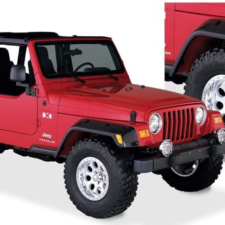 Bushwacker 97-06 Jeep TJ Max Pocket Style Flares 4pc - Black-tuningsupply.com