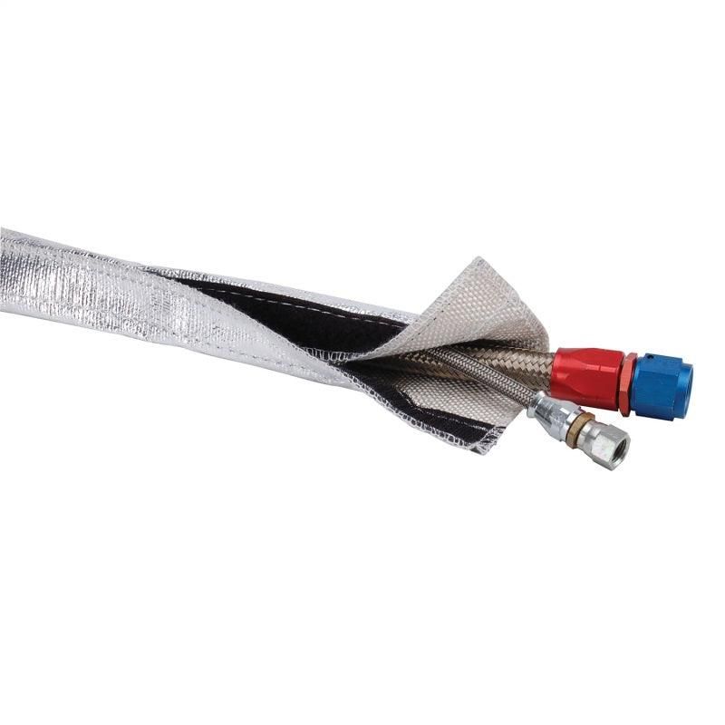 DEI Heat Shroud 3/4in I.D. x 3ft - Aluminized Sleeving - Hook and Loop Edge-tuningsupply.com