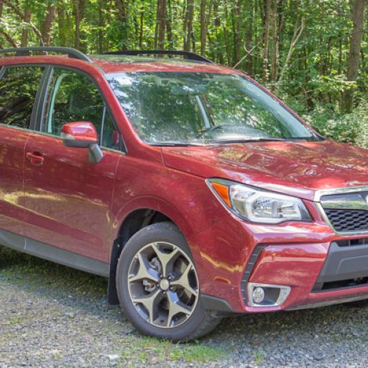 Rally Armor 14-18 Subaru Forester Black Mud Flap w/ Grey Logo-Mud Flaps-Rally Armor-RALMF28-UR-BLK/GRY-SMINKpower Performance Parts