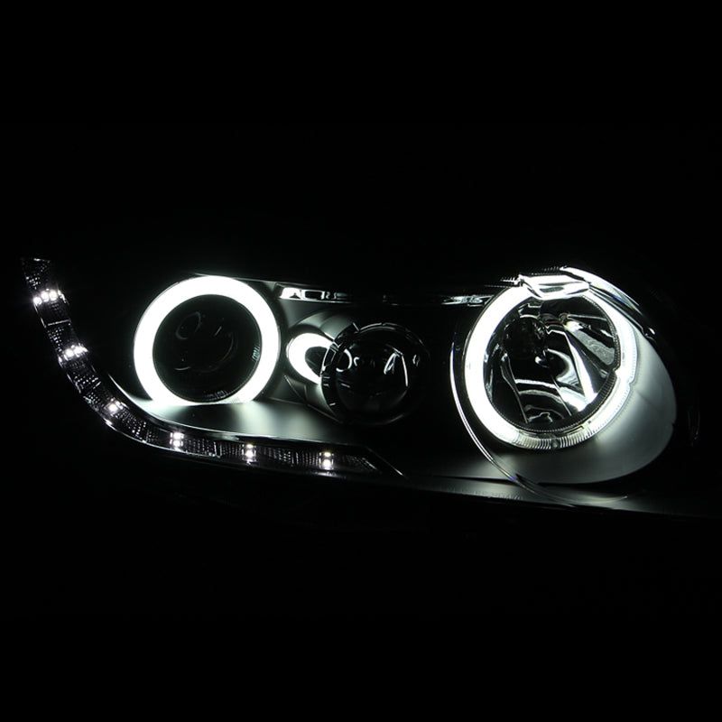 ANZO 2006-2011 Honda Civic Projector Headlights w/ Halo Black (CCFL)-tuningsupply.com