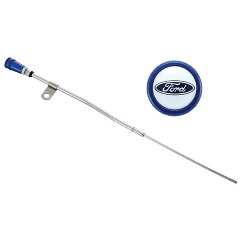 Ford Racing Dipstick Kit - Anodized Aluminum Handle w/ Embossed Ford Logo-tuningsupply.com