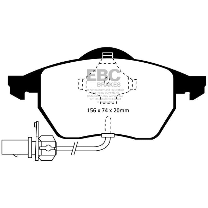 EBC 99-01 Audi A4 1.8 Turbo (B5) Redstuff Front Brake Pads-tuningsupply.com