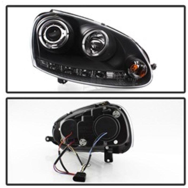 Spyder Volkswagen GTI 06-09/Jetta 06-09 Halogen Model Only - LED Halo DRL Black PRO-YD-VG06-HL-BK - SMINKpower Performance Parts SPY5012098 SPYDER