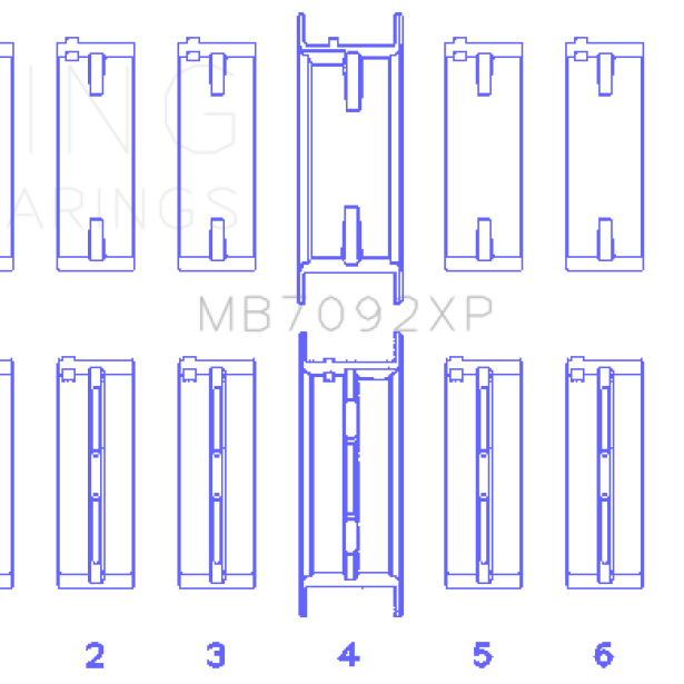 King Nissan RB26DETT (Size 0.25) Performance Main Bearing Set-tuningsupply.com