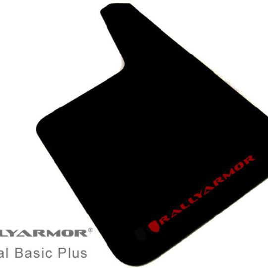 Rally Armor Universal Fit (No Hardware) Basic Plus Black Mud Flap w/ Black Logo-Mud Flaps-Rally Armor-RALMF20-BAS-BLK-SMINKpower Performance Parts