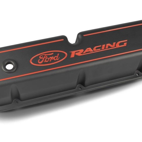 Ford Racing Logo Die-Cast Black Valve Covers-tuningsupply.com