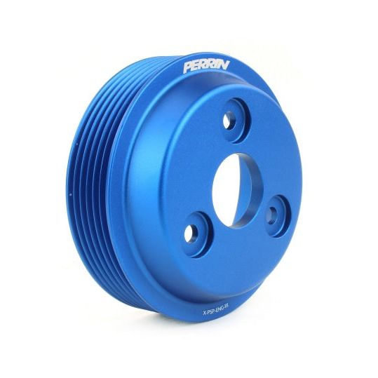 Perrin 15-22 Subaru WRX / 14-18 FXT / 18-21 Crosstrek Lightweight Water Pump Pulley - Blue-Pulleys - Crank, Underdrive-Perrin Performance-PERPSP-ENG-112BL-SMINKpower Performance Parts