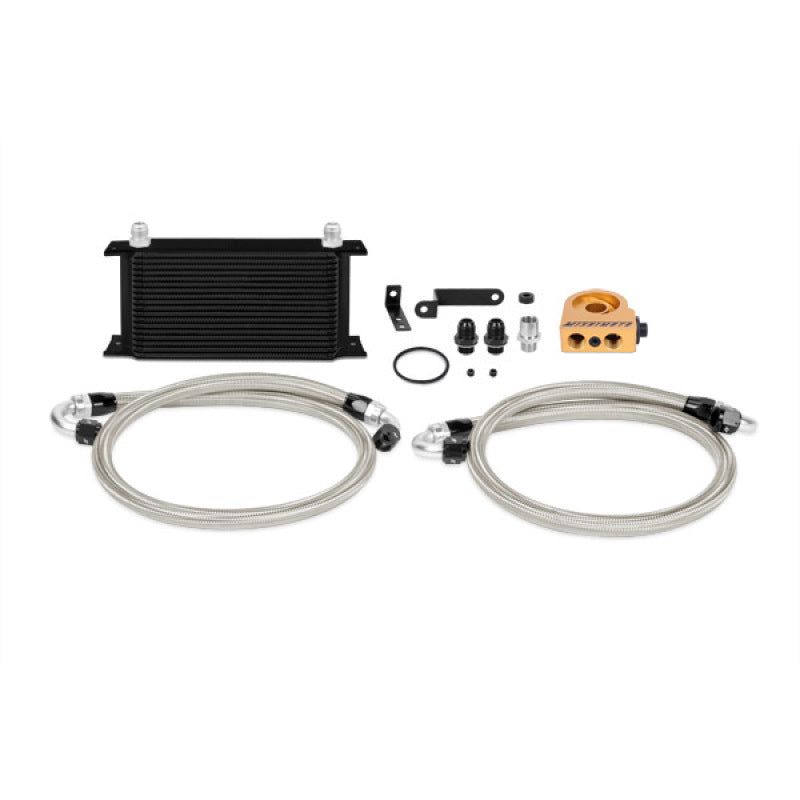 Mishimoto 08-14 WRX/STi Thermostatic Oil Cooler Kit - Black-Oil Coolers-Mishimoto-MISMMOC-STI-08TBK-SMINKpower Performance Parts