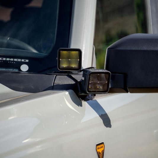 DV8 Offroad 2021 Ford Bronco A Pillar Dual Light Pod Drop Mounts-tuningsupply.com