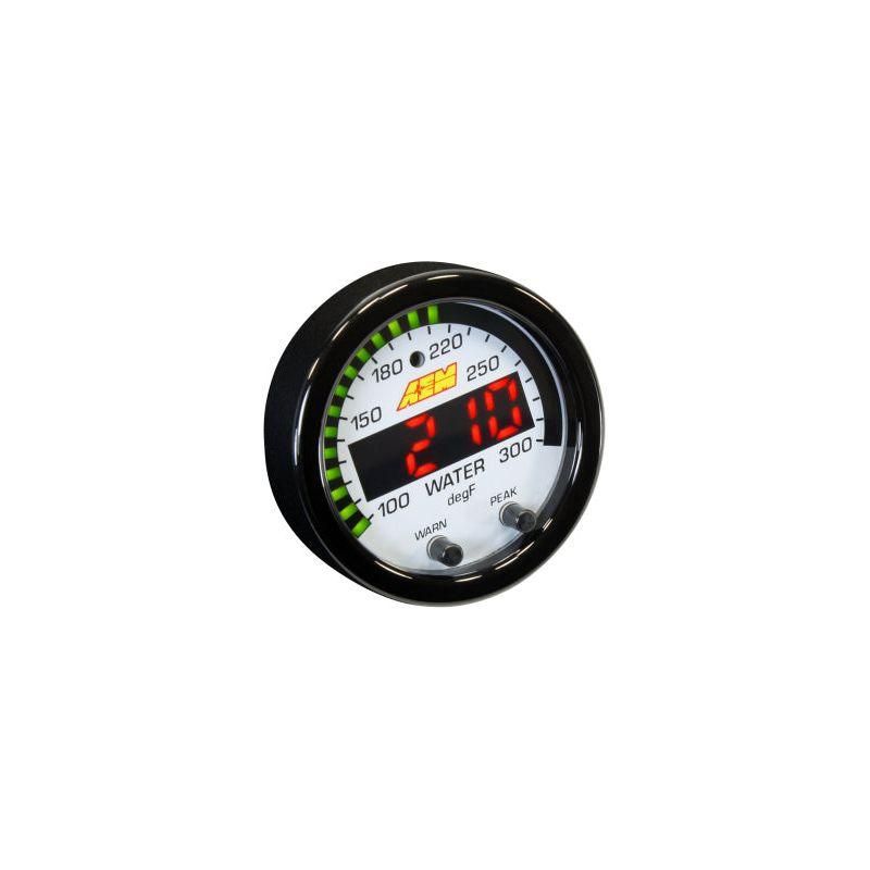 AEM X-Series Temperature 100-300F Gauge Kit (ONLY Black Bezel and Water Temp. Faceplate)-tuningsupply.com