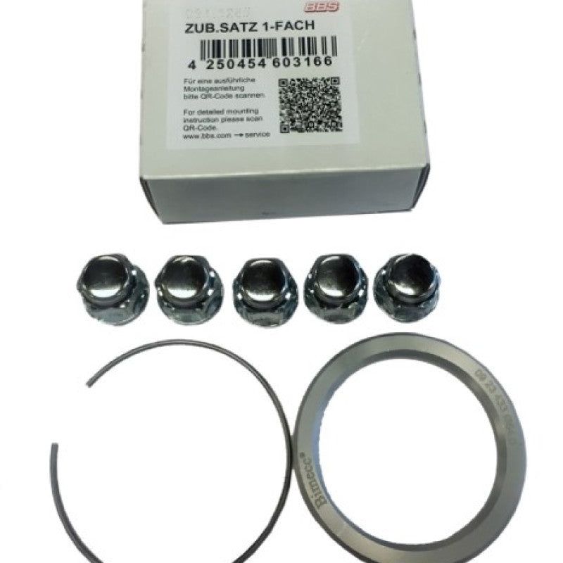 BBS PFS KIT - Subaru 5x114.3 - Includes 82mm OD - 56mm ID Ring / 82mm Clip / Lug Nuts-tuningsupply.com