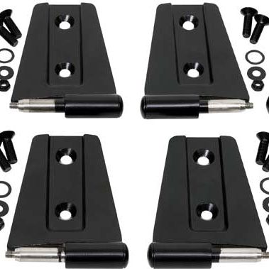 Kentrol 07-18 Jeep Wrangler JK Door Hinge Set 8 Pieces 4 Door - Powdercoat Black-tuningsupply.com