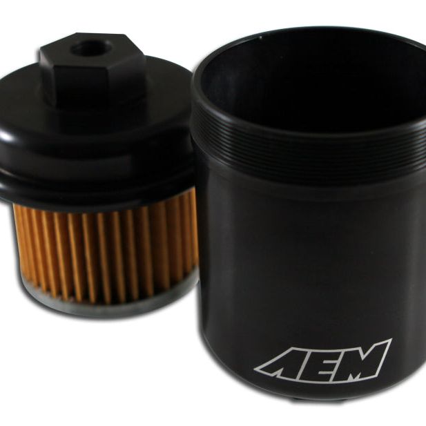 AEM 94-01 Acura Integra / 94-97 Honda Accord / 96-00 Civic / 97-01 Prelude Black Fuel Filter Kit-tuningsupply.com