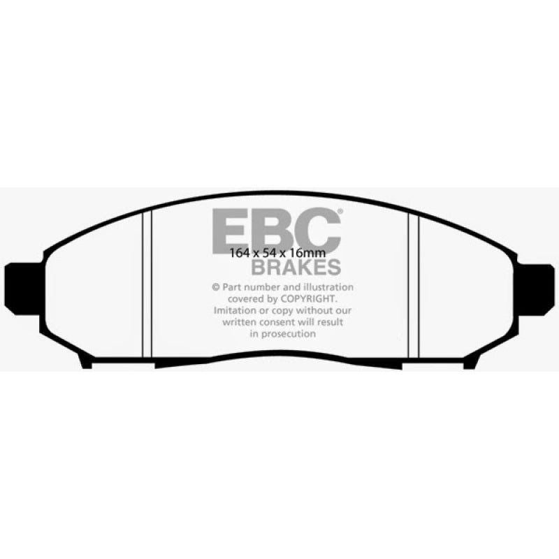 EBC 05+ Nissan Frontier 2.5 2WD Greenstuff Front Brake Pads-tuningsupply.com