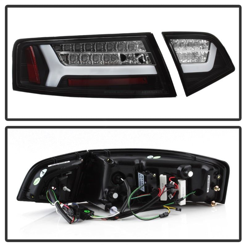 Spyder 09-12 Audi A6 LED Tail Lights - Black (ALT-YD-AA609-LED-BK)-Tail Lights-SPYDER-SPY5085160-SMINKpower Performance Parts