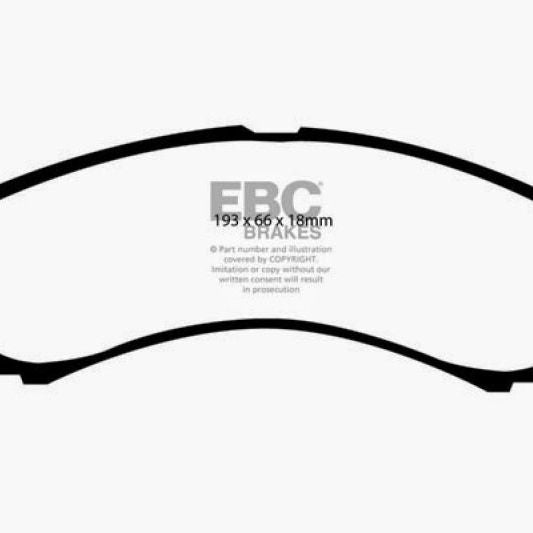 EBC 00-02 Ford Excursion 5.4 2WD Greenstuff Front Brake Pads-tuningsupply.com