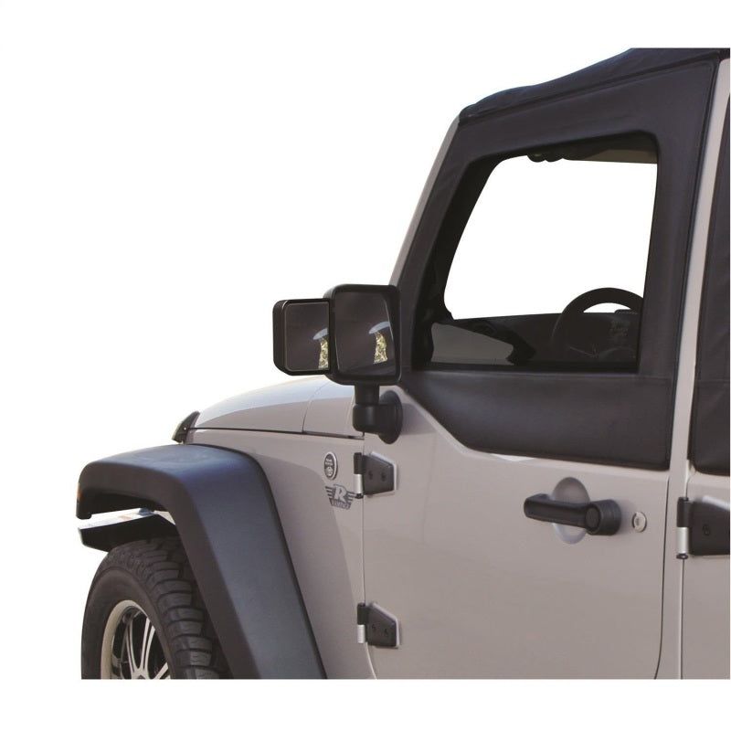 Rampage 2007-2018 Jeep Wrangler(JK) Mirror Extensions - Black-Side Mirrors-Rampage-RAM8605-SMINKpower Performance Parts