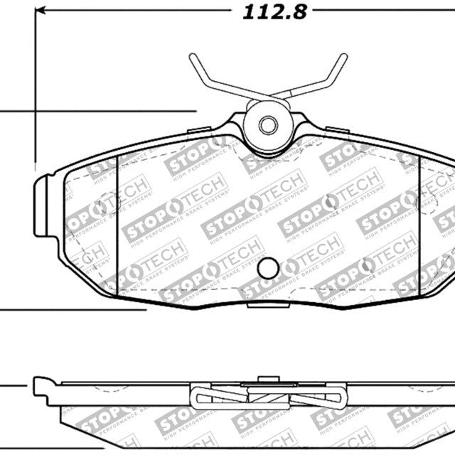 StopTech Performance 05-09 Ford Mustang Cobra/Mach 1 V6/GT / 10 Shelby/Shelby GT Rear Brake Pads-Brake Pads - Performance-Stoptech-STO309.10820-SMINKpower Performance Parts